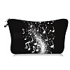 Musical Notes Pattern Polyester Cosmetic Bag PW-WG2F49C-03-1