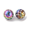 10Pcs UV Plating Colours Acrylic Beads OACR-S146-01A-4