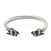 Viking 304 Stainless Steel Open Cuff Bangles for Men BJEW-U001-06B-AS-5