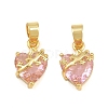 Brass Glass Pendants kk-P343-09D-G-1
