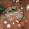 Natural MDF Board Door Hanging Decoration for Front Door Decoration HJEW-SZ0001-04-9