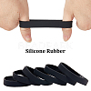 Flat Plain Silicone Cord Bracelet for Men Women BJEW-WH0016-32I-6