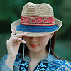 Ethnic Style Embroidery Polyester Ribbons SK-TAC0001-01-8