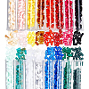 672~800pcs 16 Colors Opaque Acrylic Slide Charms OACR-NB0001-48-1