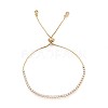 Cubic Zirconia Tennis Bracelet BJEW-T020-03B-02G-1