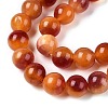 Dyed Natural White Jade Beads Strands G-T138-8mm-210-30-3