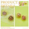   12Pcs 12 Style Iron Wrap-around Spiral Bead Cage Pendants IFIN-PH0001-59-6