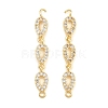 Brass Micro Pave Clear Cubic Zirconia Connector Charms CU-CBAA6E8-12G-1