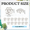 1000Pcs 316 Surgical Stainless Steel Bead Caps STAS-ME0003-22-2
