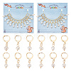 Natural Freshwater Pearl Pendant Locking Stitch Markers HJEW-AB00148-1