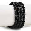 Natural Dyed & Heated Black Onyx Beads Strands G-A129-3mm-25-2