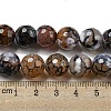 Faceted Natural Fire Crackle Agate Beads Strands G-F447-12mm-N08-5