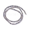 Electroplate Glass Beads Strands GLAA-F077-HP05-A-2