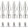 20Pcs Zinc Alloy Spikes Screwback Studs FIND-GF0008-53A-7