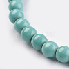 1 Strand Dyed Light Sea Green Round Synthetic Turquoise Beads Strands X-TURQ-G106-6mm-02D-3