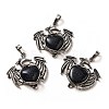 Synthetic Blue Goldstone Heart Pendants KK-K331-01AS-19-1