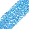 Electroplate Glass Beads Strands EGLA-A044-T4mm-B08-1