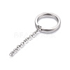 Tarnish Resistant 304 Stainless Steel Split Key Ring Clasps STAS-L226-009D-1