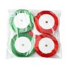 8Rolls 2 Colors Single Face Satin Ribbon OCOR-FS0001-09-7
