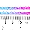 Gradient Color Baking Paint Glass Bead Strands DGLA-A039-T4mm-A08-5