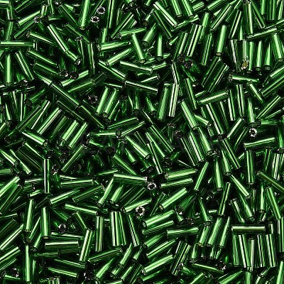 Plated Glass Bugle Beads X-SEED-S046-01B-27-1