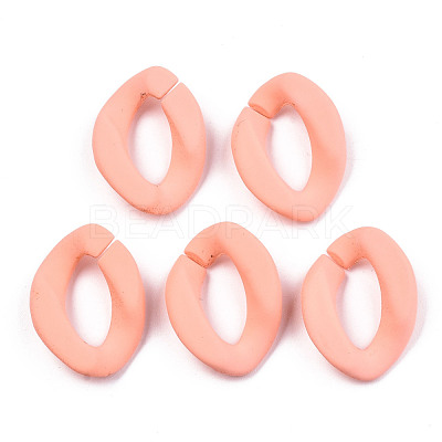 Opaque Spray Painted Acrylic Linking Rings X-OACR-S036-001A-I13-1