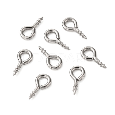 Tarnish Resistant 304 Stainless Steel Screw Eye Pin Peg Bails STAS-K171-52P-8x4mm-1