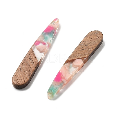 Resin and Walnut Pendants FIND-R051-08D-1