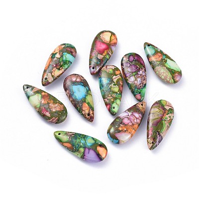 Natural Regalite/Imperial Jasper/Sea Sediment Jasper Pendants G-F590-07-1