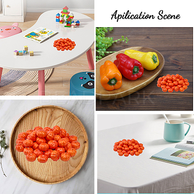 Mini Foam Imitation Pumpkin DJEW-WH0063-36-1