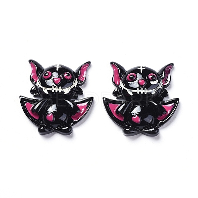 Halloween Theme Opaque Resin Cabochons RESI-D0003-13-1