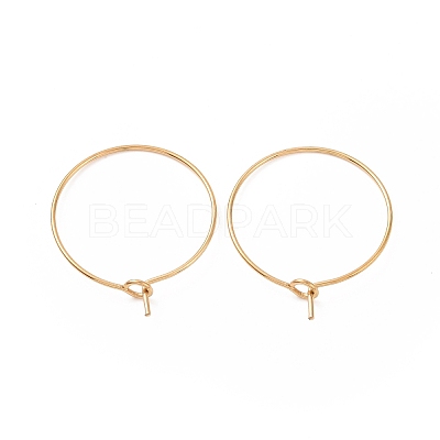 Ion Plating(IP) 316L Surgical Stainless Steel Hoop Earring Findings STAS-D164-03G-1