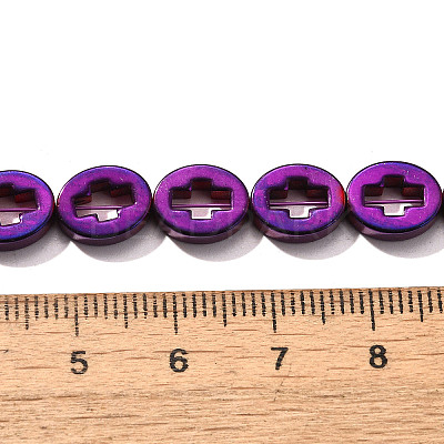 Electroplated Synthetic Non-magnetic Hematite Beads Strands G-L613-Z01-02C-1