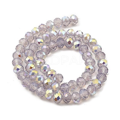 Baking Paint Transparent Glass Beads Strands DGLA-A034-J8mm-B07-1