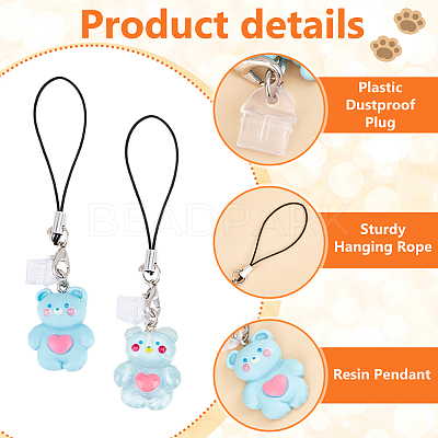 10Pcs Resin Pendants Decorations HJEW-OC00081-1