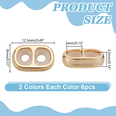 12Pcs 2 Colors Zinc Alloy Silicone Slide Charms FIND-AR0006-12-1