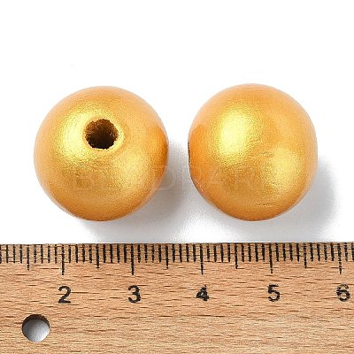 Wood Large Hole European Beads WOOD-D027-01F-1