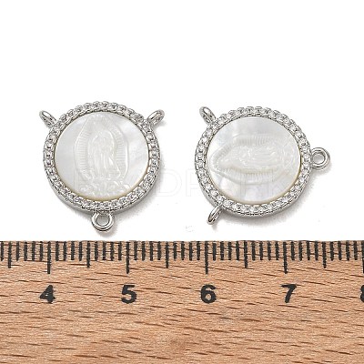 Brass Micro Pave Clear Cubic Zirconia Chandelier Component Links CU-CBA5585-03P-05-1