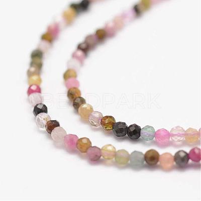 Natural Multicolor Tourmaline Beads Strands G-K182-2mm-16-1