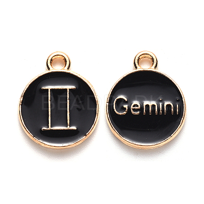 Alloy Enamel Pendants X-ENAM-S124-01A-08I-1
