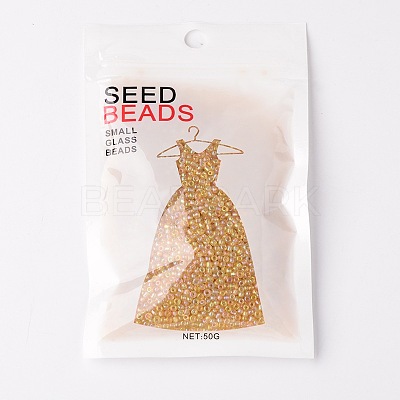 Round Transparent Colors Rainbow Glass Seed Beads X-SEED-A007-2mm-162-1