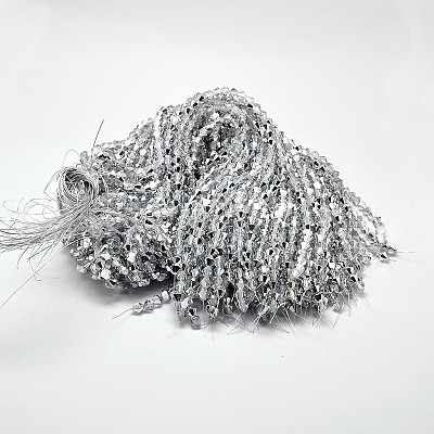Imitate Austrian Crystal Electroplate Bicone Glass Faceted Bead Strands GLAA-F029-6x6mm-B01-1