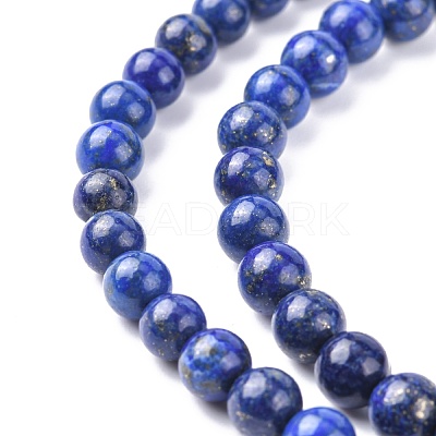 Natural Lapis Lazuli Beads Strands G-G099-6mm-7-1
