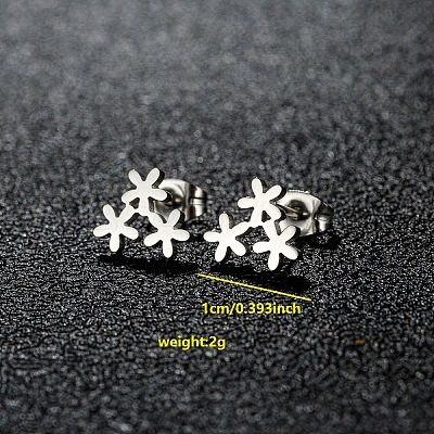201 Stainless Steel Stud Earrings FS-WGB18B1-22-1