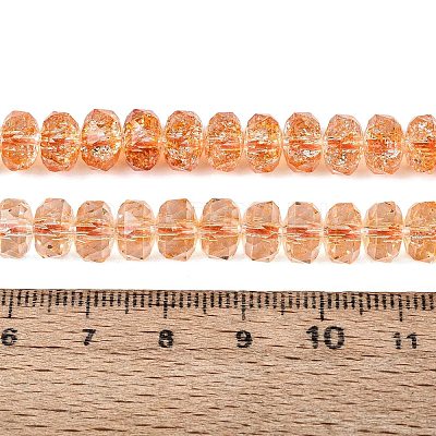 Crackle Transparent Glass Beads Strands GLAA-N068-03A-13-1
