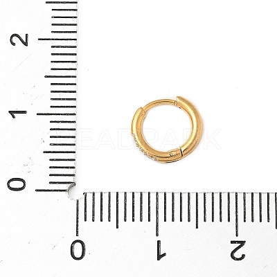 316 Stainless Steel Micro Pave Clear Cubic Zirconia Hoop Cartilage Earrings WG9FB89-07-1