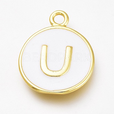 Brass Enamel Pendants KK-H103-01U-G-1