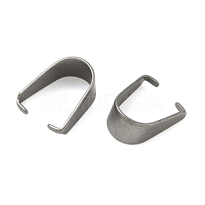 Tarnish Resistant 201 Stainless Steel Snap on Bails X-STAS-Q007-1-1