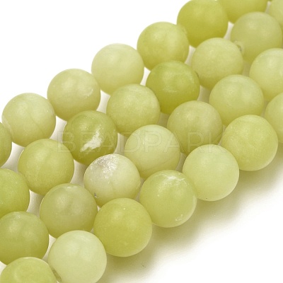 Natural Lemon Jade Round Beads Strands G-D677-10mm-1
