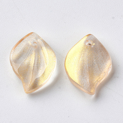 Transparent Spray Painted Glass Pendants GLAA-S054-001B-02-1